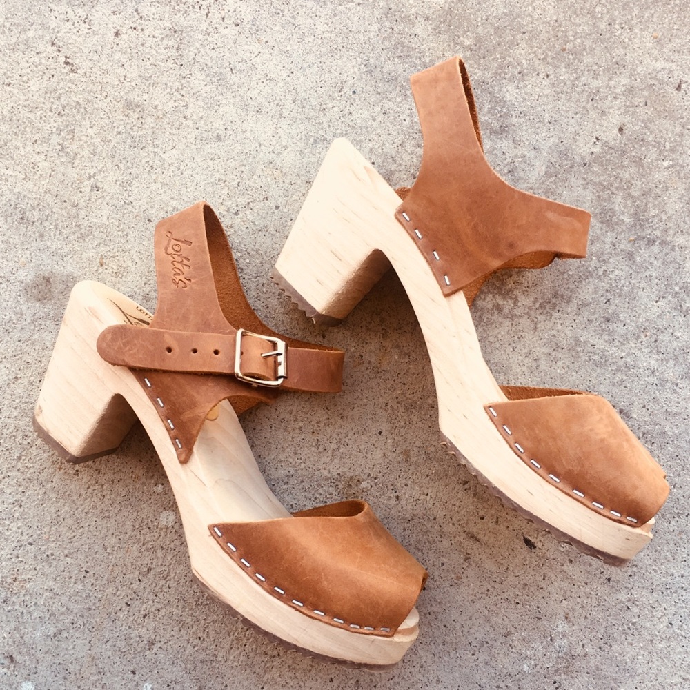 Lotta from Stockholm Peep-toe Clogs